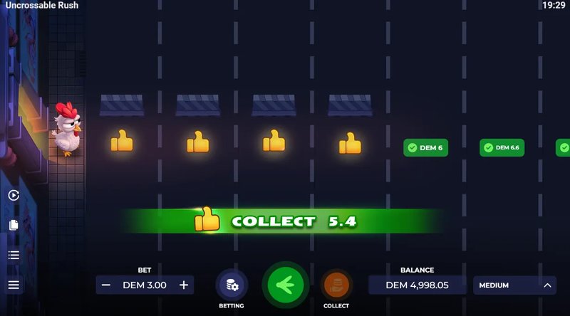 El Rápido y Frenético Juego de Azar de Uncrossable Rush En España - overview